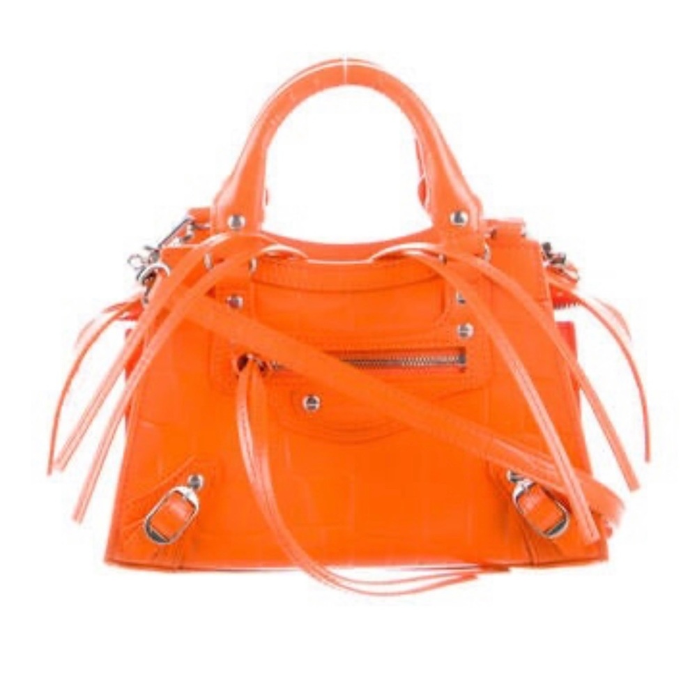 Balenciaga Neo classic city mini leather bag -orange